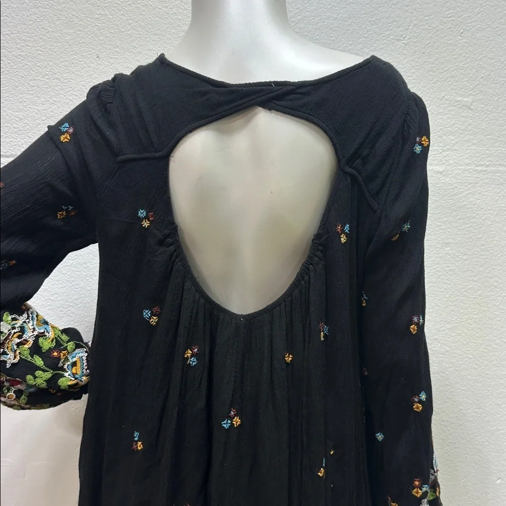 Free People Oxford Embroidered Mini Dress